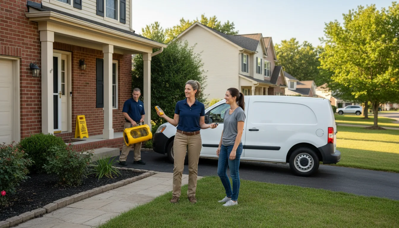 Residential water damage restoration in Long Pond, PA